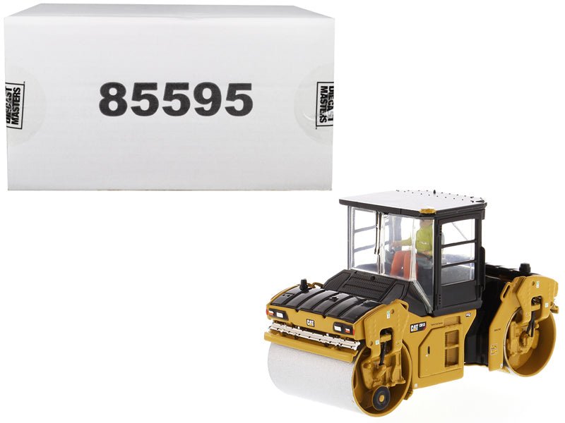 CAT Caterpillar CB-13 Tandem Vibratory Roller with Cab and Operator "High Line Series" 1/50 Diecast Model by Diecast Masters free shipping USA - Rapid Vehicles