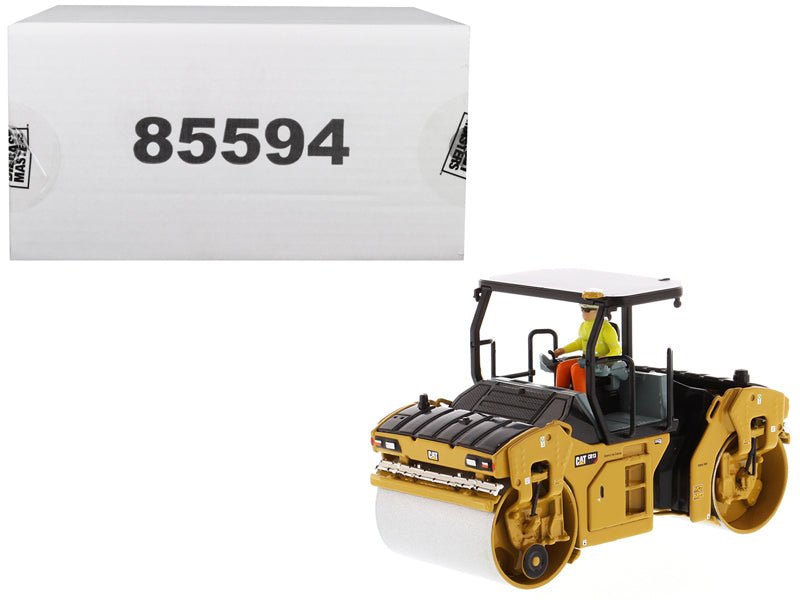 CAT Caterpillar CB-13 Tandem Vibratory Roller with ROPS (Roll Over Protective Structure) and Operator "High Line Series" 1/50 Diecast Model by Diecast Masters free shipping USA - Rapid Vehicles