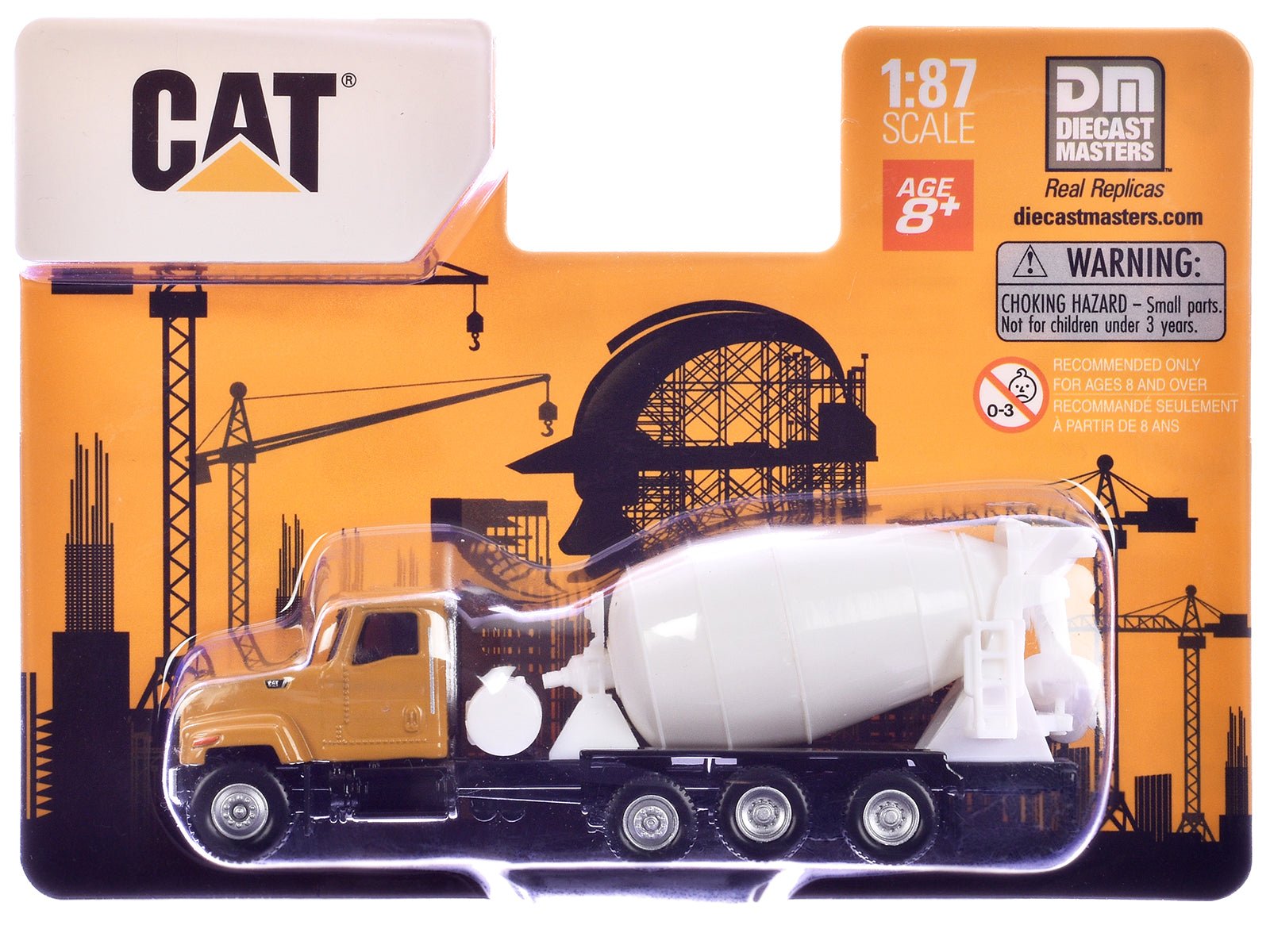 CAT Caterpillar CT681 Concrete Mixer Yellow 1/87 (HO) Diecast Model by Diecast Masters free shipping USA - Rapid Vehicles