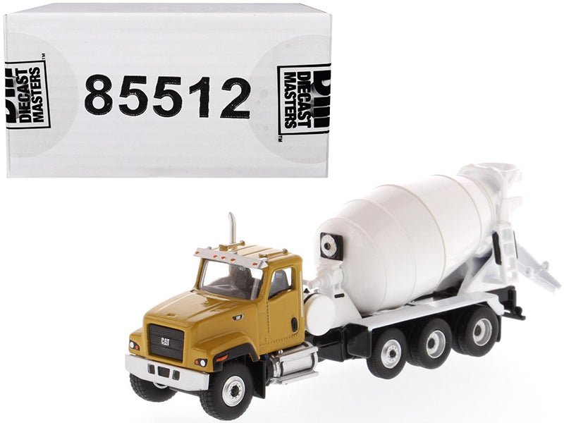 CAT Caterpillar CT681 Concrete Mixer Yellow and White "High Line" Series 1/87 (HO) Scale Diecast Model by Diecast Masters free shipping USA - Rapid Vehicles