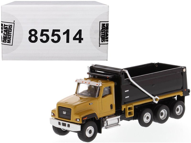 CAT Caterpillar CT681 Dump Truck Yellow and Black "High Line" Series 1/87 (HO) Scale Diecast Model by Diecast Masters free shipping USA - Rapid Vehicles