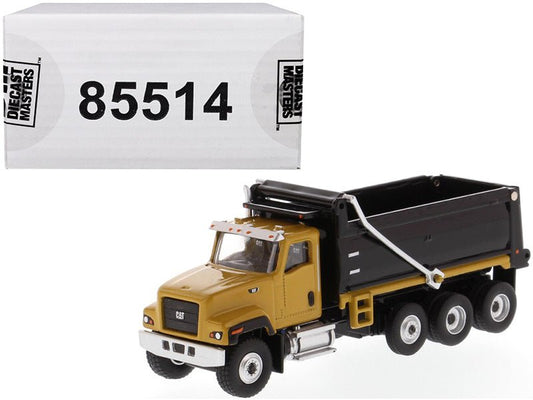 CAT Caterpillar CT681 Dump Truck Yellow and Black "High Line" Series 1/87 (HO) Scale Diecast Model by Diecast Masters free shipping USA - Rapid Vehicles