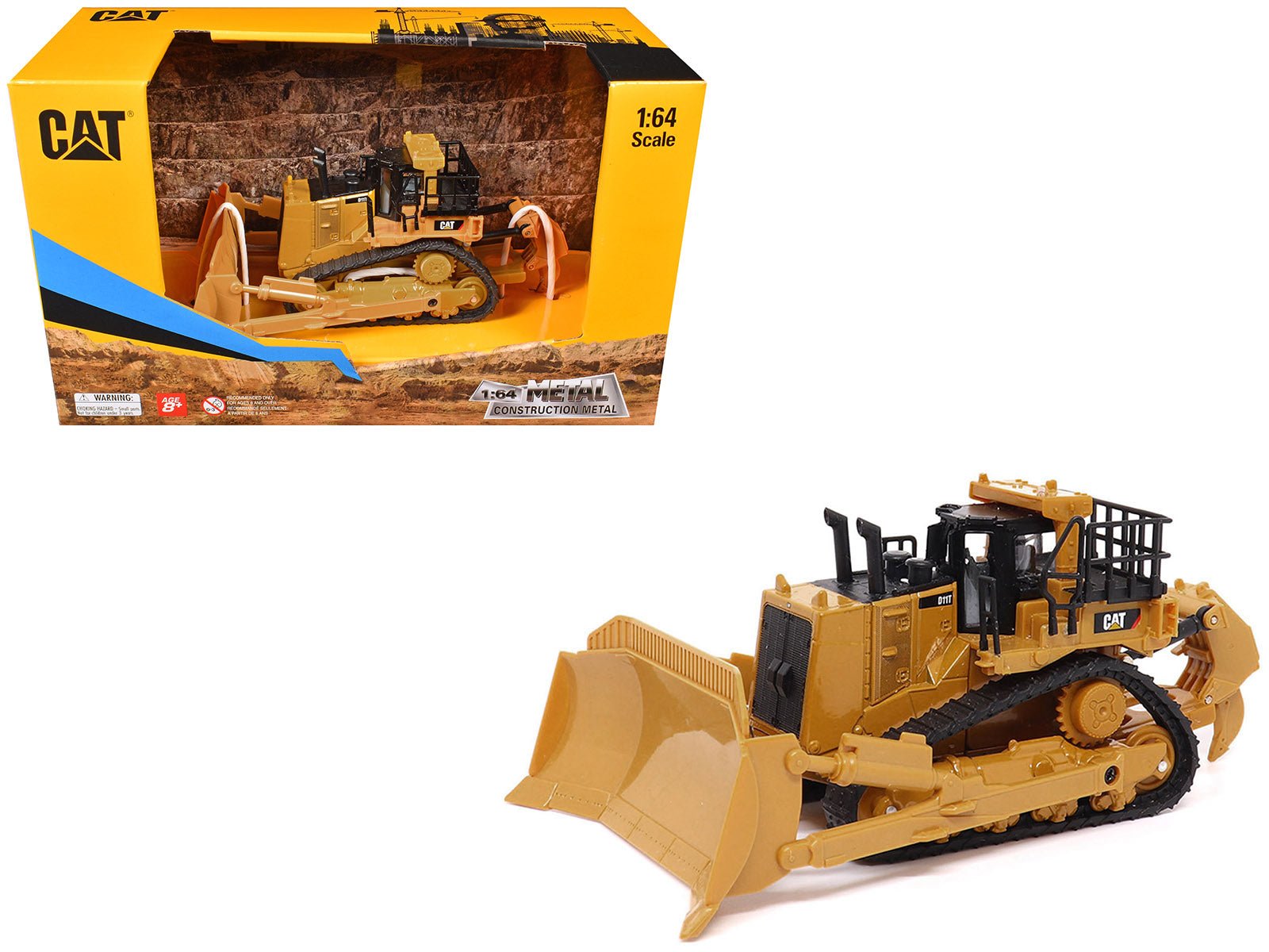 CAT Caterpillar D11T Dozer Yellow 1/64 Diecast Model by Diecast Masters free shipping USA - Rapid Vehicles