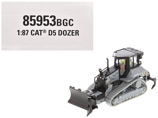 CAT Caterpillar D5 Track - Type Dozer "Centennial" Gray with Operator "High Line Series" 1/87 (HO) Diecast Model by Diecast Masters free shipping USA - Rapid Vehicles