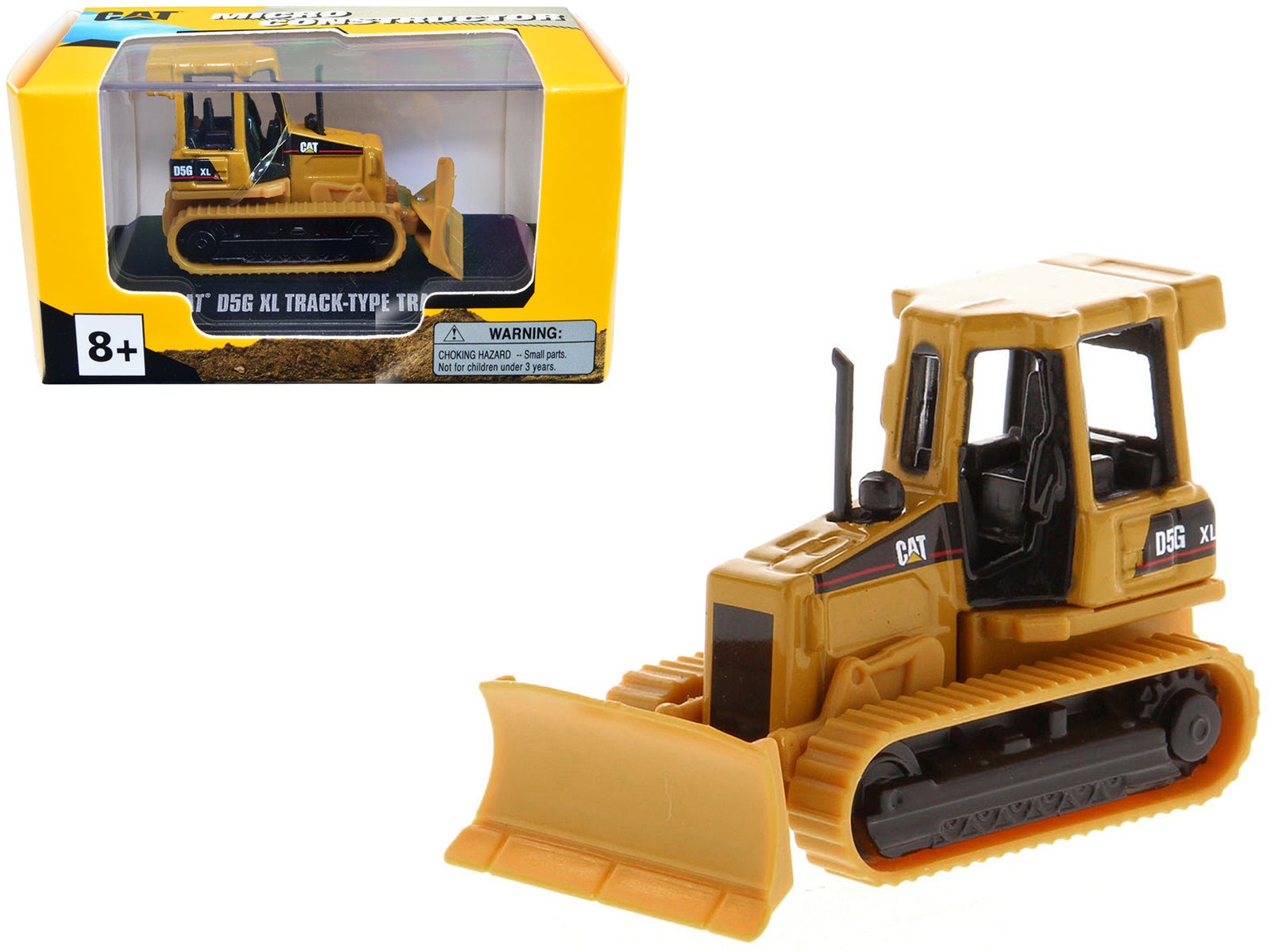 CAT Caterpillar D5G XL Track - Type Tractor Yellow "Micro - Constructor" Series Diecast Model by Diecast Masters free shipping USA - Rapid Vehicles