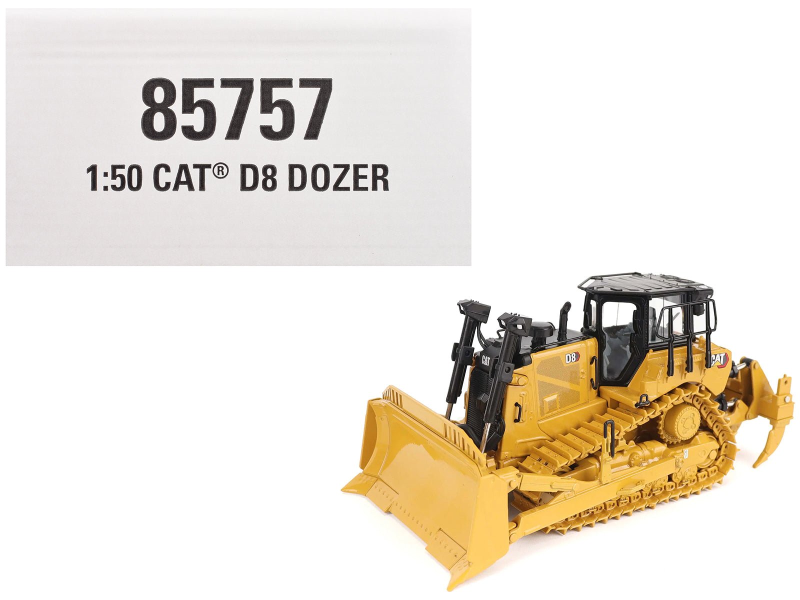 CAT Caterpillar D8 Track - Type Dozer (Standard Configuration) Yellow "High Line" Series 1/50 Diecast Model by Diecast Masters free shipping USA - Rapid Vehicles