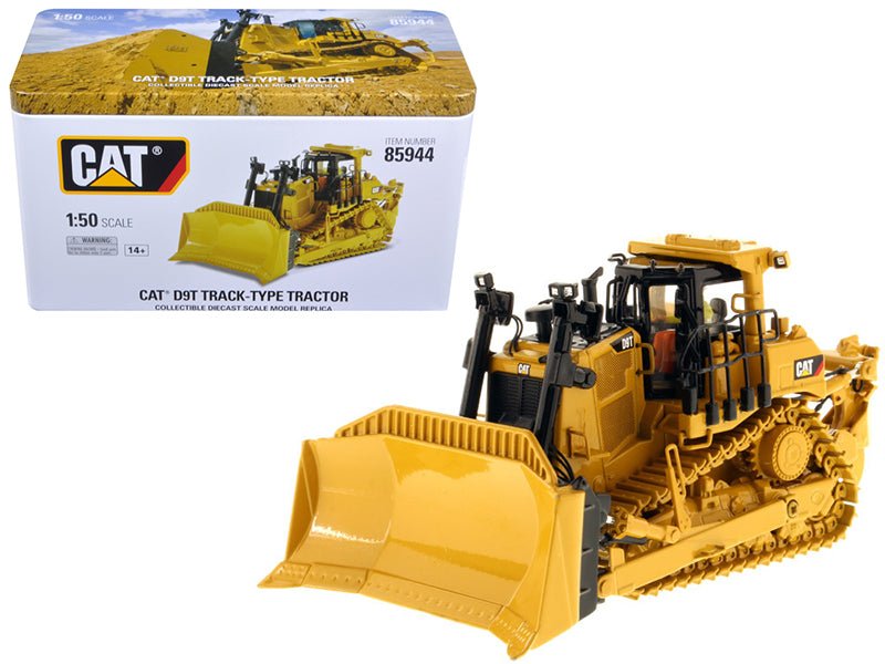 CAT Caterpillar D9T Track - Type Tractor with Operator "High Line Series" 1/50 Diecast Model by Diecast Masters free shipping USA - Rapid Vehicles