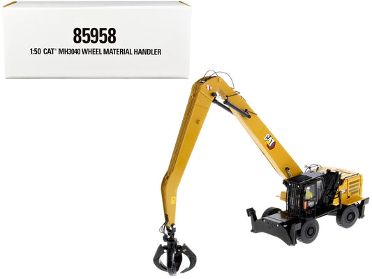 CAT Caterpillar MH3040 Wheel Material Handler with Operator "High Line Series" 1/50 Diecast Model by Diecast Masters free shipping USA - Rapid Vehicles