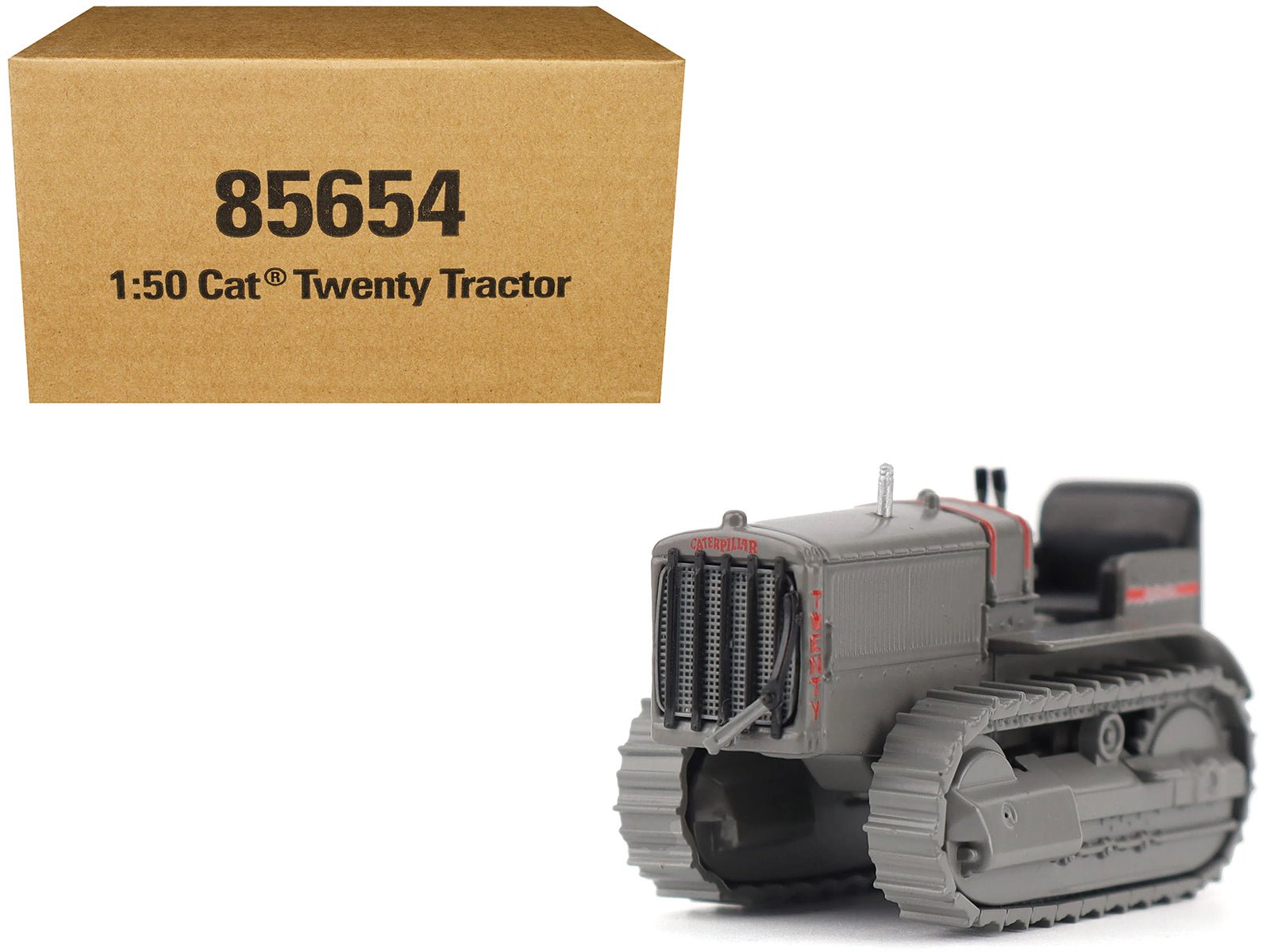 CAT Caterpillar Twenty Tractor Gray "Centennial Series" 1/50 Diecast Model by Diecast Masters free shipping USA - Rapid Vehicles