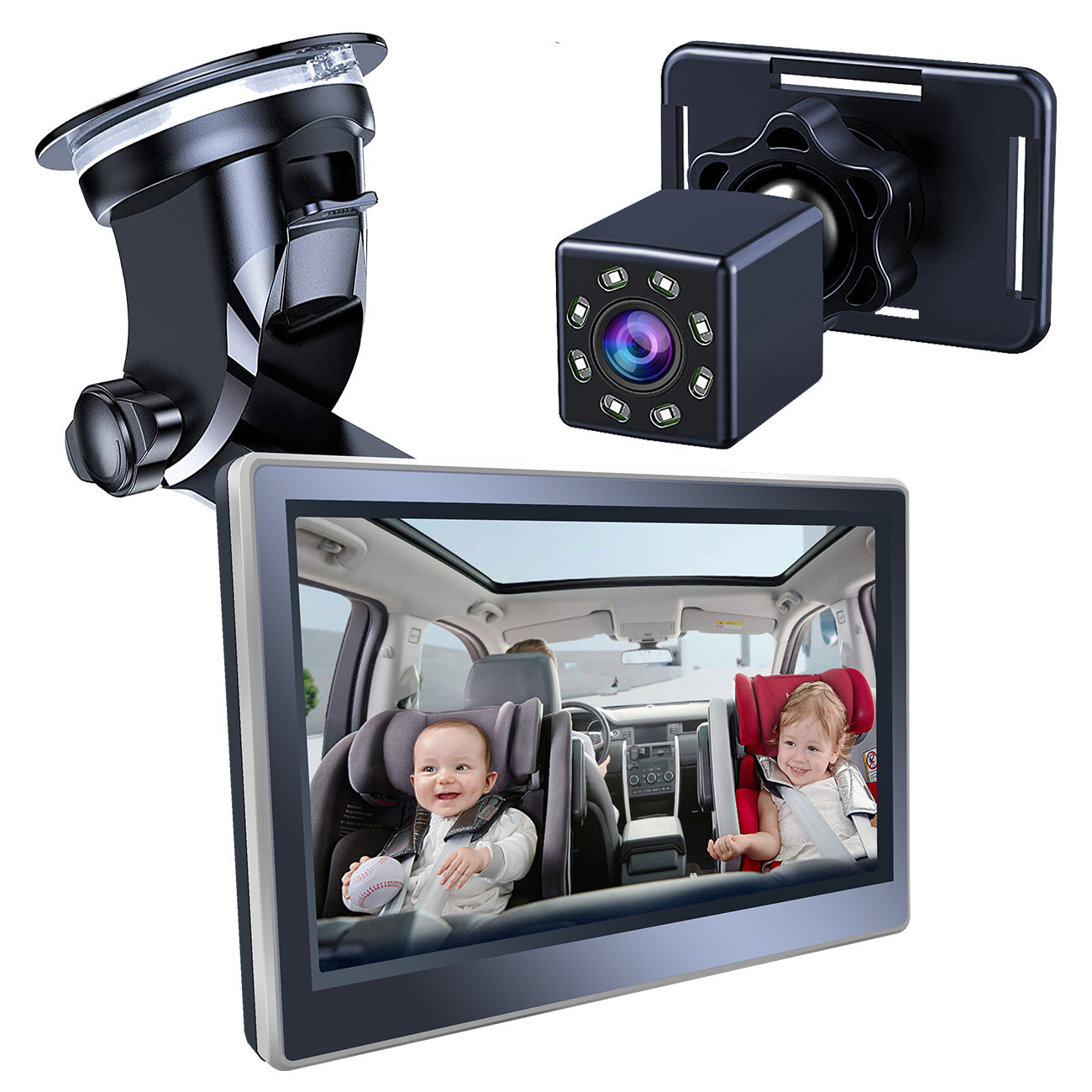 Car Infant Baby Infrared Night Vision Rearview Mirror - Premium Home Improvement from Maroon Asteria - Just $61.99! Shop now at Rapidvehicles