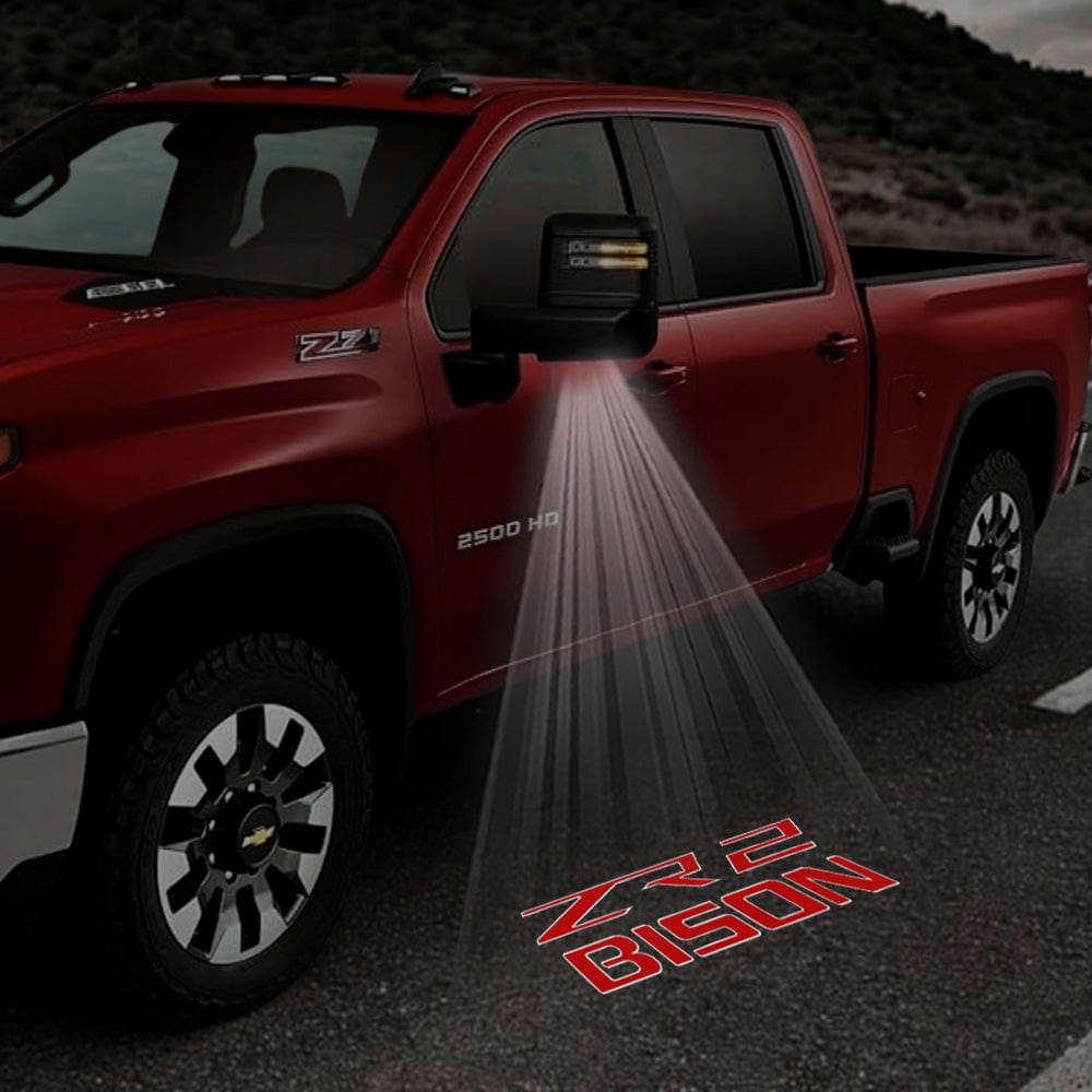 Chevrolet Silverado Premium Side Wing Mirror Puddle Lights Various Designs 2014-2026