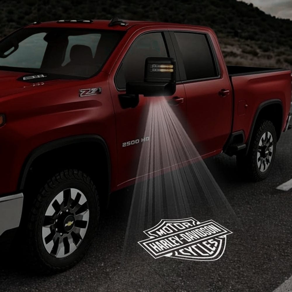 Chevrolet Silverado Premium Side Wing Mirror Puddle Lights Various Designs 2014-2026