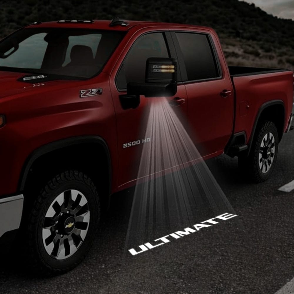Chevrolet Silverado Premium Side Wing Mirror Puddle Lights Various Designs 2014-2026