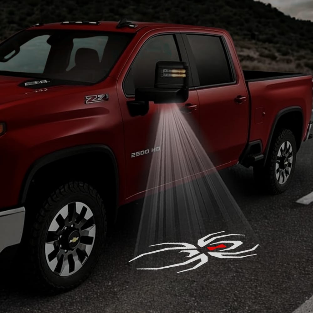 Chevrolet Silverado Premium Side Wing Mirror Puddle Lights Various Designs 2014-2026