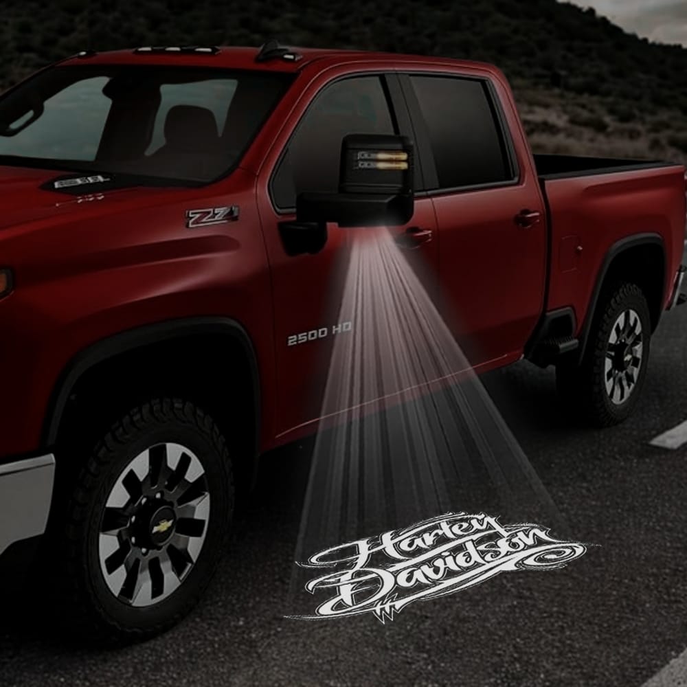 Chevrolet Cheyenne 4th Gen Premium Under Side Wing Mirror Projector Puddle Lights Various Designs 2015-2026