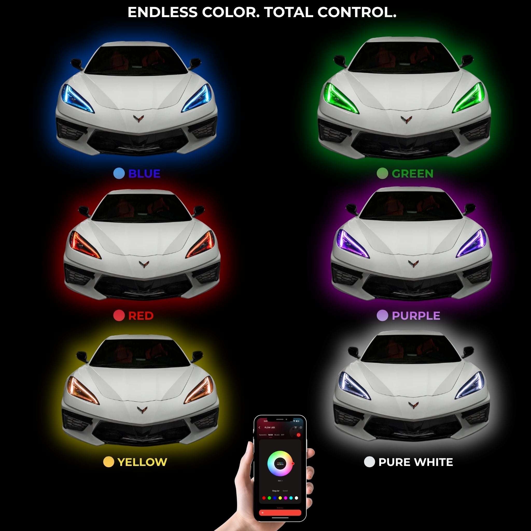Chevrolet Corvette C8 RGBW+A DRL Boards (2020-2025) - Rapid Vehicles