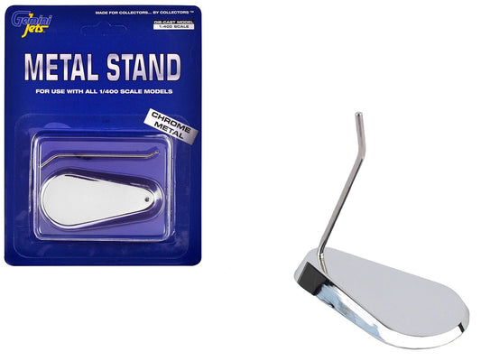 Chrome Metal Display Stand for 1/400 Scale Models by GeminiJets free shipping USA - Rapid Vehicles