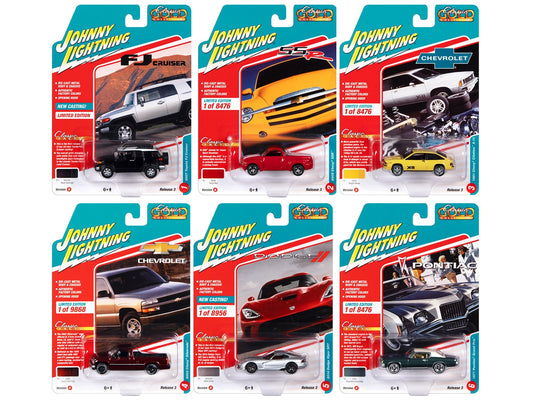 "Classic Gold Collection" 2022 Set B of 6 Cars Release 3 1/64 Diecast Model Cars by Johnny Lightning free shipping USA - Rapid Vehicles
