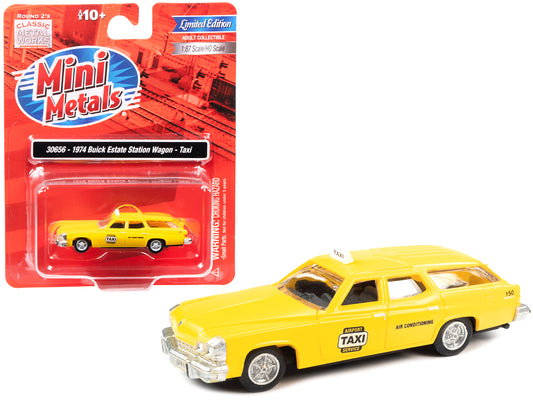 1974 Buick Estate Station Wagon Taxi Yellow 1/87 (HO) Scale Model by Classic Metal Works free shipping USA