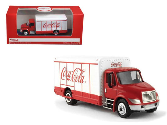 "Coca - Cola" Beverage Truck Red and White 1/87 Diecast Model by Motorcity Classics free shipping USA - Rapid Vehicles