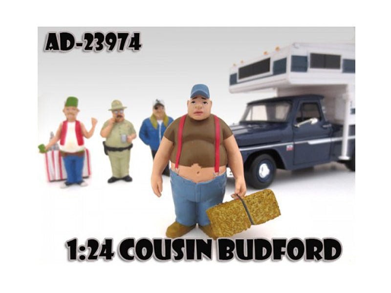 Cousin Budford "Trailer Park" Figure For 1:24 Scale Model Cars by American Diorama free shipping USA - Rapid Vehicles