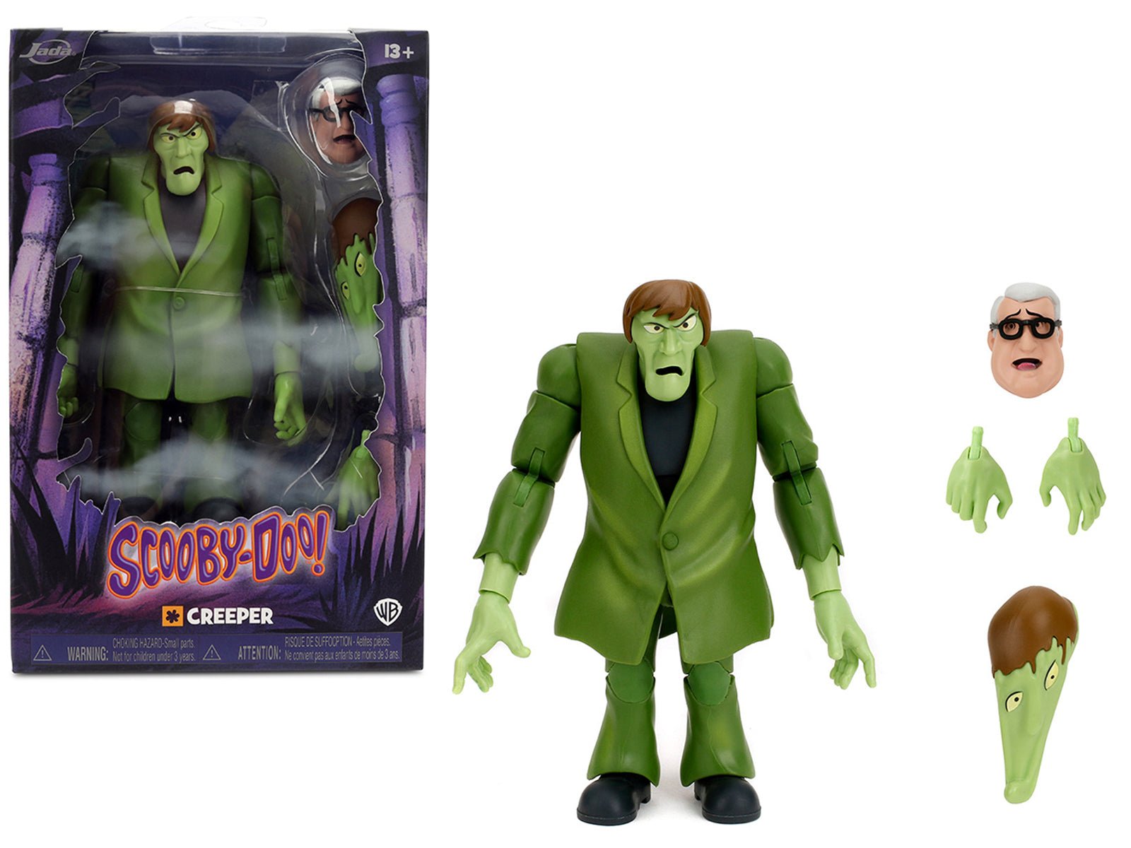 Creeper 6" Moveable Figure with Accessories and Alternate Head and Hands "Scooby - Doo!" Franchise Model by Jada free shipping USA - Rapid Vehicles