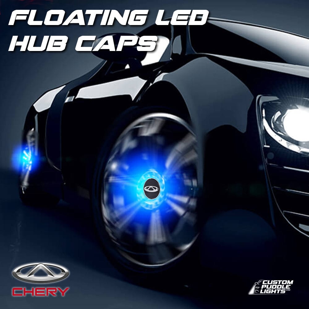 Premium LED Floating Wheel Logo Center Hub Caps Various Designs for Chery