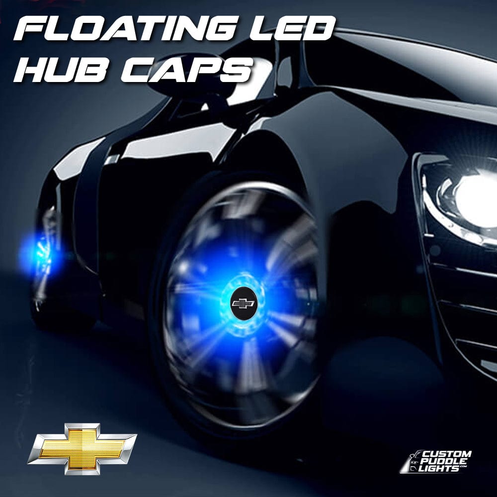Premium LED Floating Wheel Logo Center Hub Caps Various Designs for Chevrolet