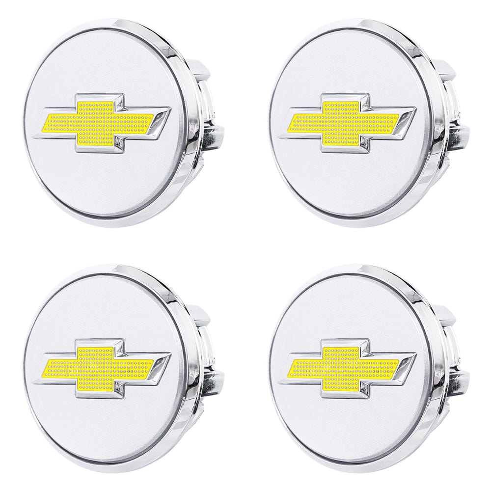 Premium LED Floating Wheel Logo Center Hub Caps Various Designs for Chevrolet