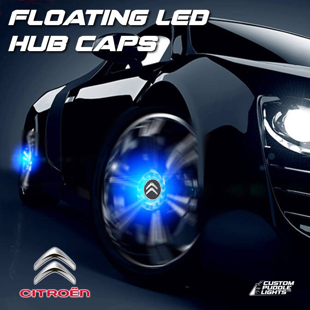 Premium LED Floating Wheel Logo Center Hub Caps Various Designs for Citroen