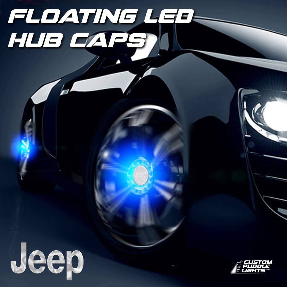 Premium LED Floating Wheel Logo Center Hub Caps Various Designs for Jeep