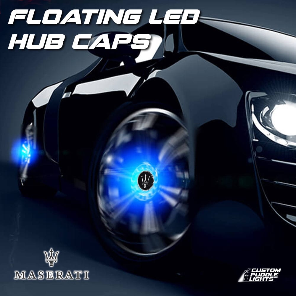 Premium LED Floating Wheel Logo Center Hub Caps Various Designs for Maserati