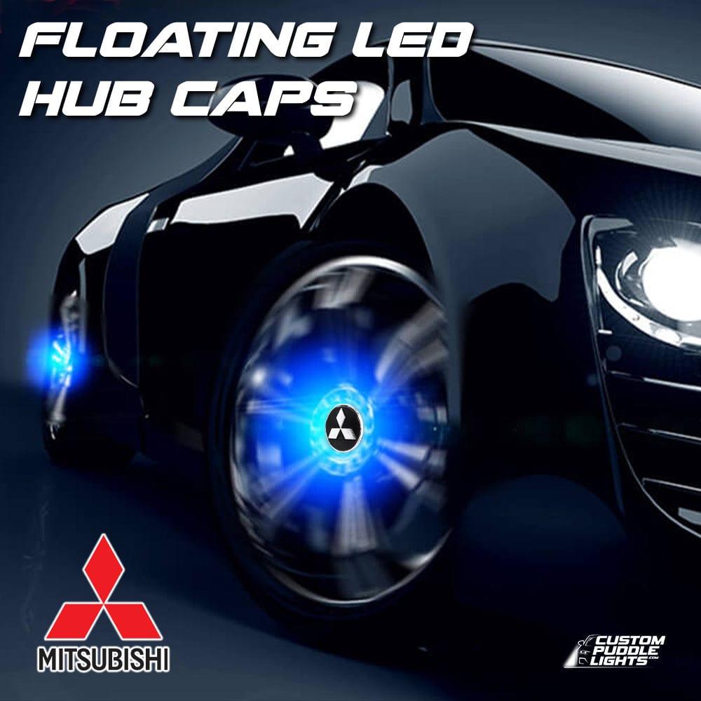 Premium LED Floating Wheel Logo Center Hub Caps Various Designs for Mitsubishi