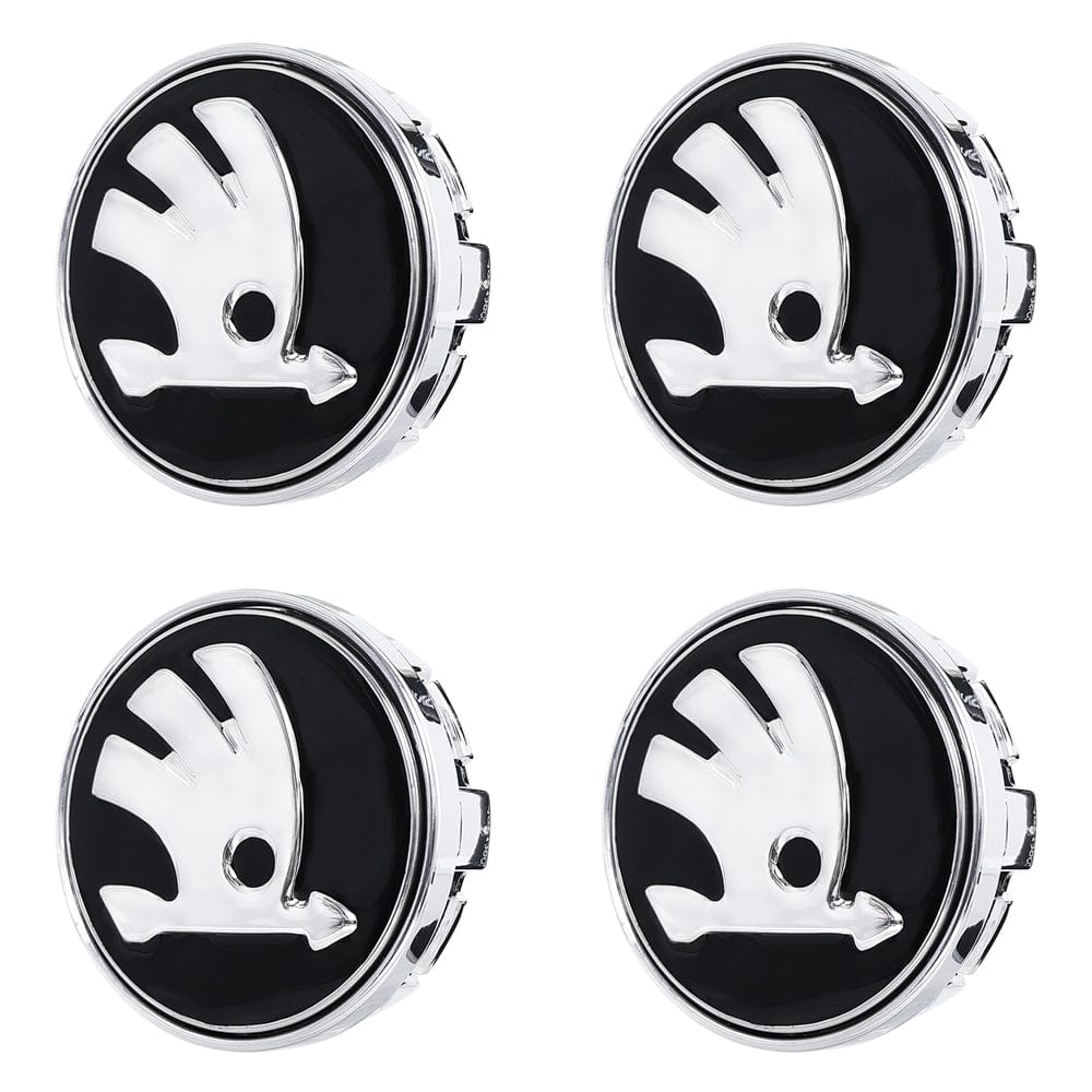 Premium LED Floating Wheel Logo Center Hub Caps Various Designs for Skoda