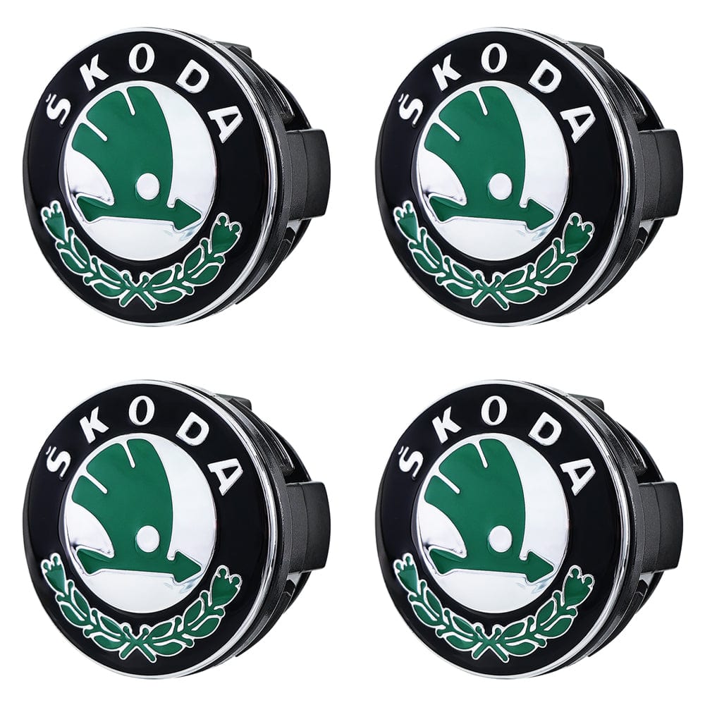 Premium LED Floating Wheel Logo Center Hub Caps Various Designs for Skoda