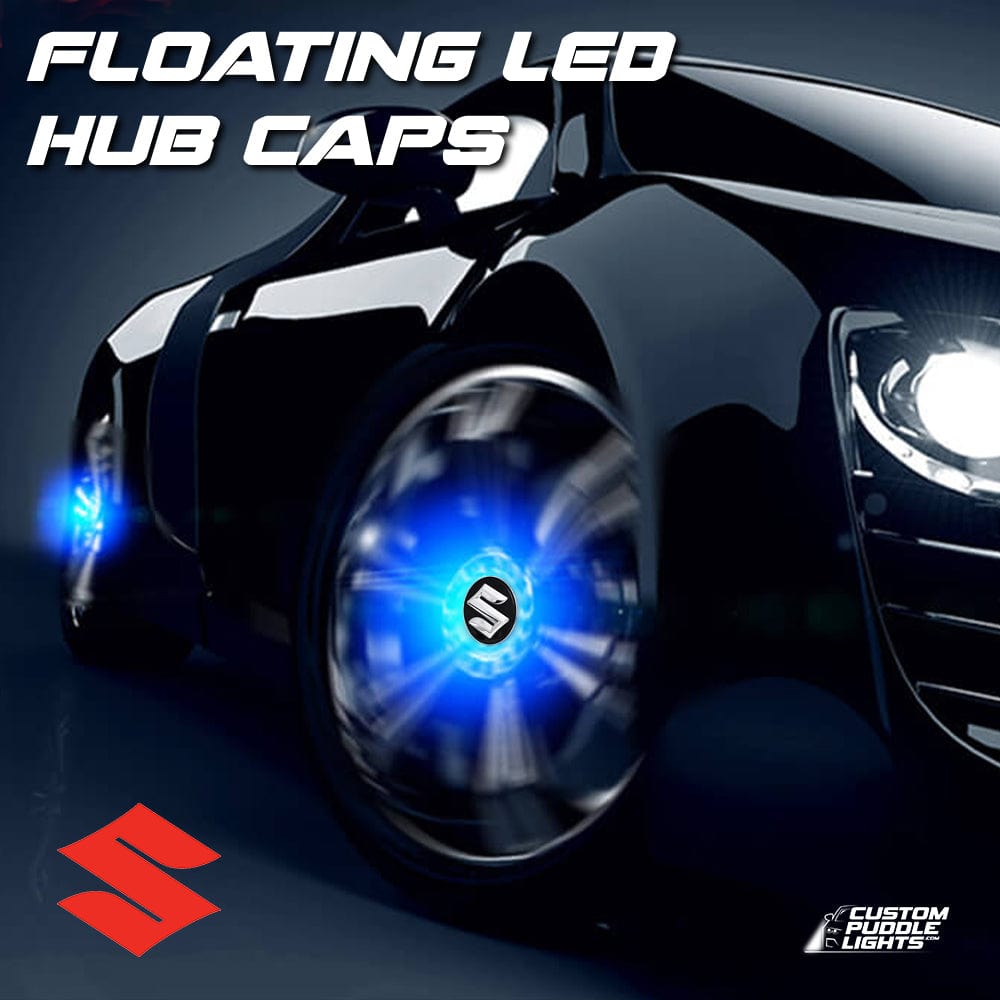 Premium LED Floating Wheel Logo Center Hub Caps Various Designs for Suzuki