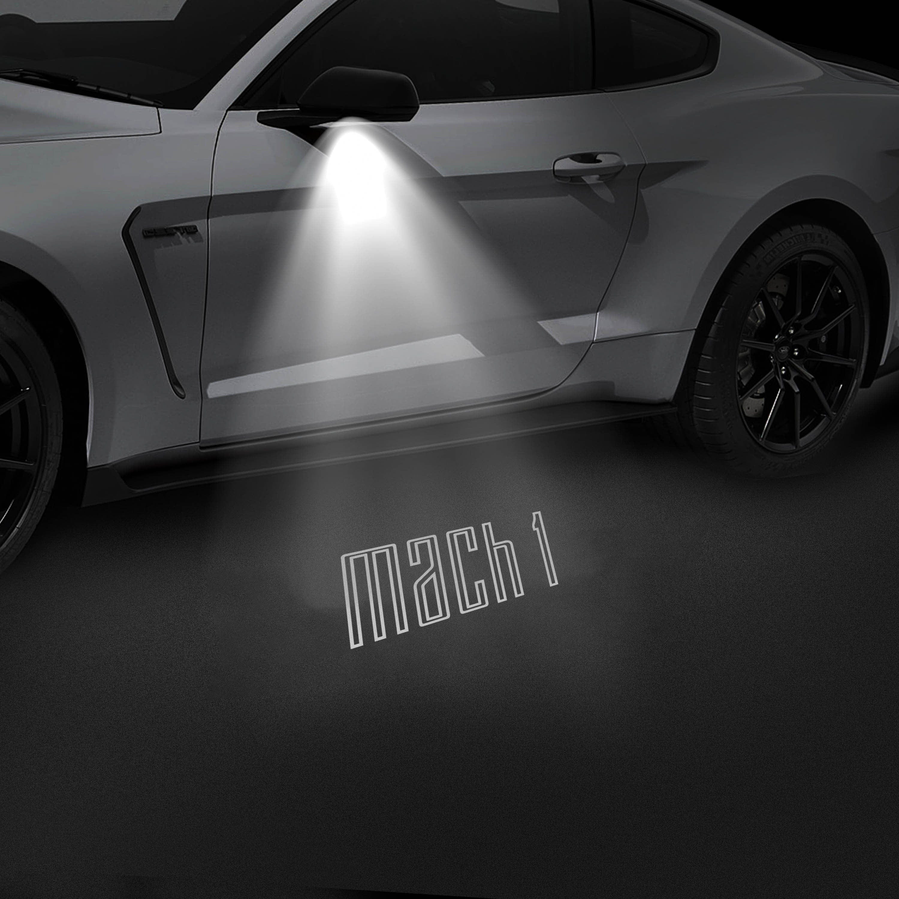 LED Side Mirror MACH1 Projector Puddle Lights Pair for Ford Mustang 2013-2026