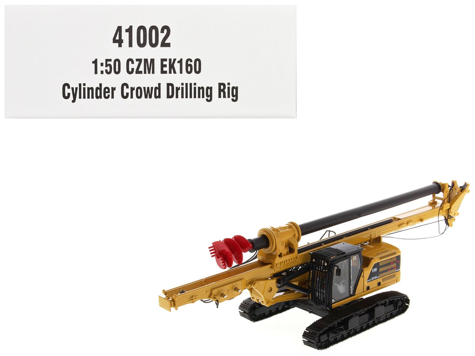 CZM EK160 Cylinder Crowd Drilling Rig Yellow "High Line" Series 1/50 Diecast Model by Diecast Masters free shipping USA - Rapid Vehicles