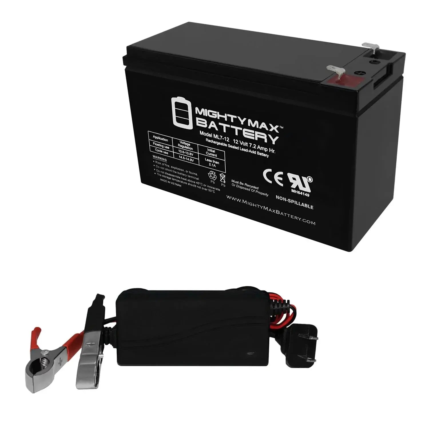 12V 7.2AH SLA Replacement Battery for Rastar Ferrari Ride on RA-81900