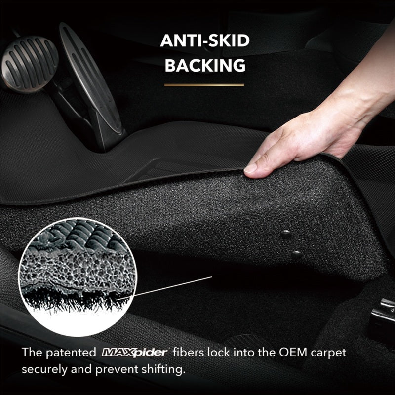 3D MAXpider 2019-2021 Volvo XC40 Kagu 1st & 2nd Row Floormat - Black L1VV03001509
