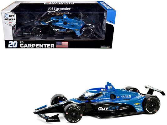 Dallara IndyCar 20 Ed Carpenter "Guy Care" Ed Carpenter Racing "NTT IndyCar Series" (2024) 1/18 Diecast Model Car by Greenlight free shipping USA - Rapid Vehicles