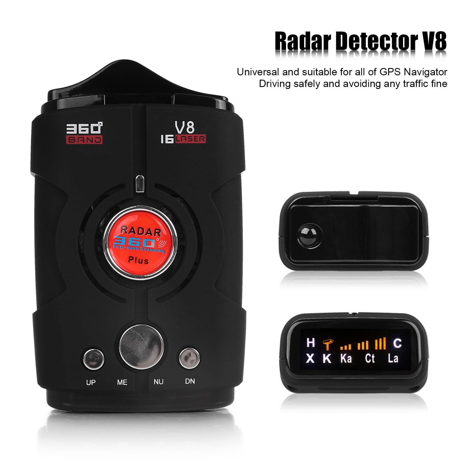 V8 Car Radar Detector Speed Camera Detectors - Premium Automotive from Teal Simba - Just $21.99! Shop now at Rapidvehicles