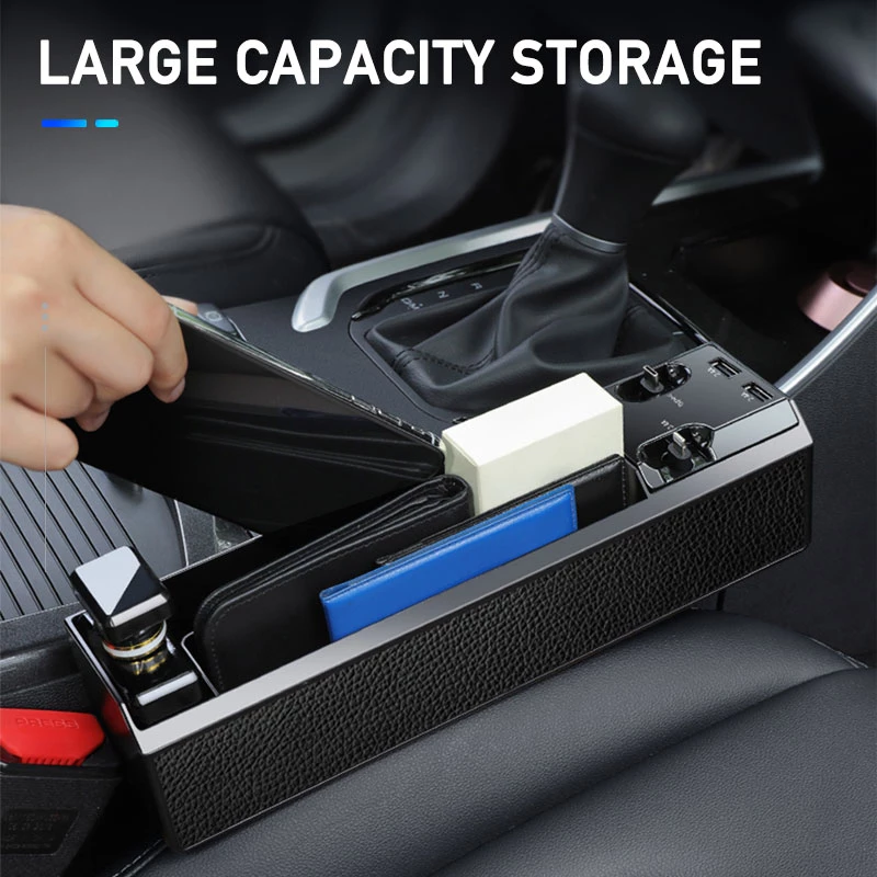 Car Seat Side Organizer with Charger Cable Car Seat Gap Storage - Premium Tech Accessories from Teal Simba - Just $25.99! Shop now at Rapidvehicles