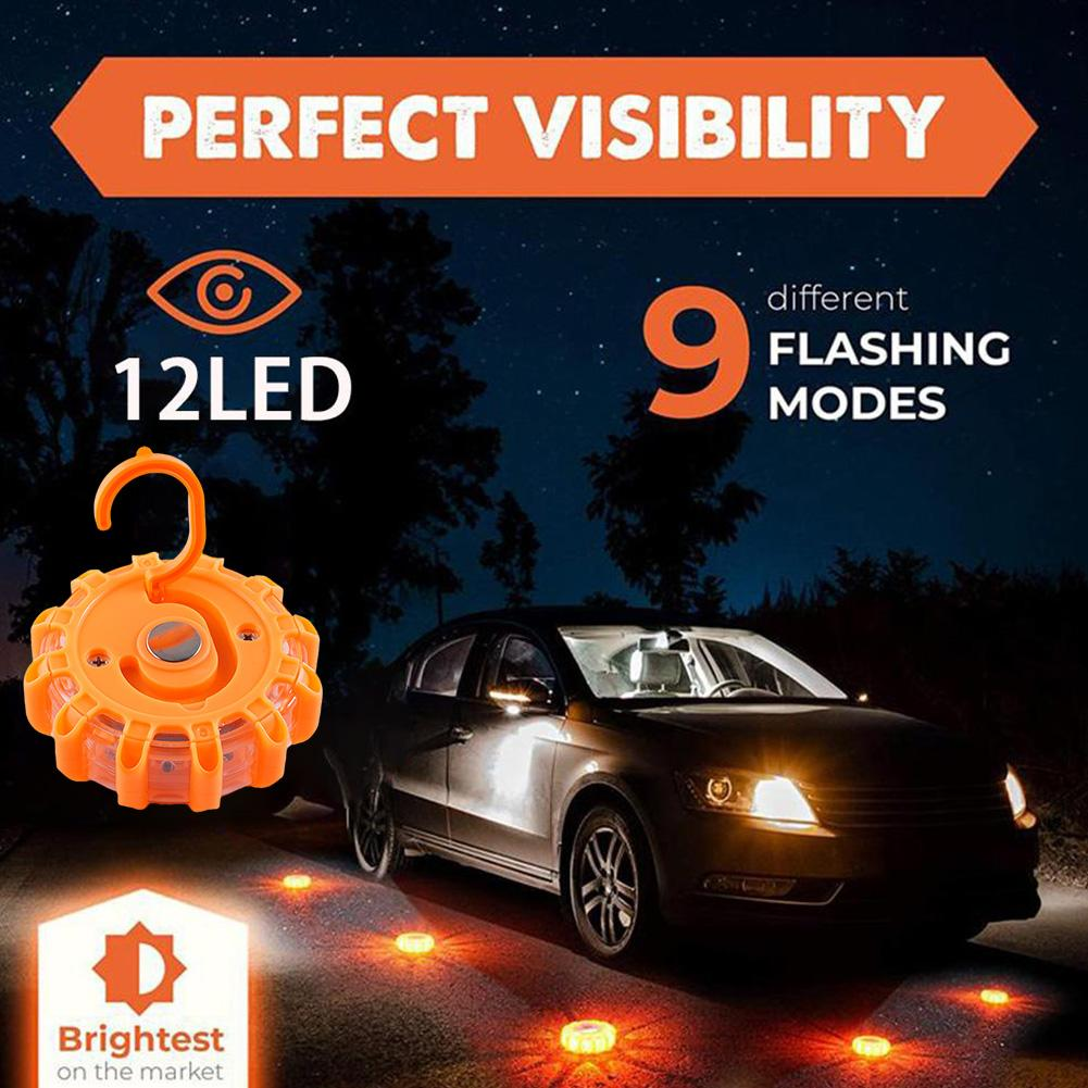 LED Roadside Safety Beacon Disc Car Flashing Warning Flare Lights - Premium Automotive from Lilac Milo - Just $16.99! Shop now at Rapidvehicles