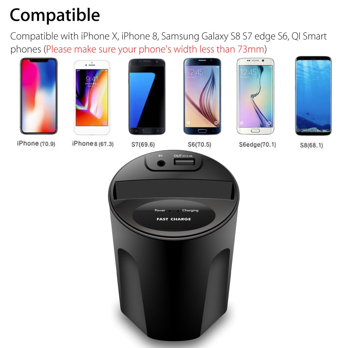 Wireless Car Charger Cup Holder - Premium Tech Accessories from Teal Simba - Just $50.39! Shop now at Rapidvehicles