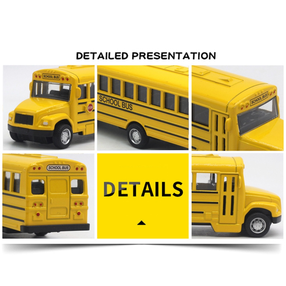 Alloy Inertial School Bus Model Car Model For Gifts Kids Boy Toys - Premium Toys from Teal Simba - Just $17.99! Shop now at Rapidvehicles