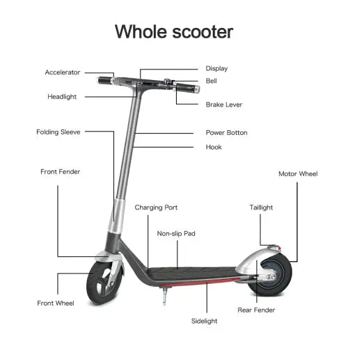 Mankeel MK006 Silver Wing High-End 10inch Porsche design scooter - Premium Sports & Outdoors from Teal Simba - Just $848.99! Shop now at Rapidvehicles