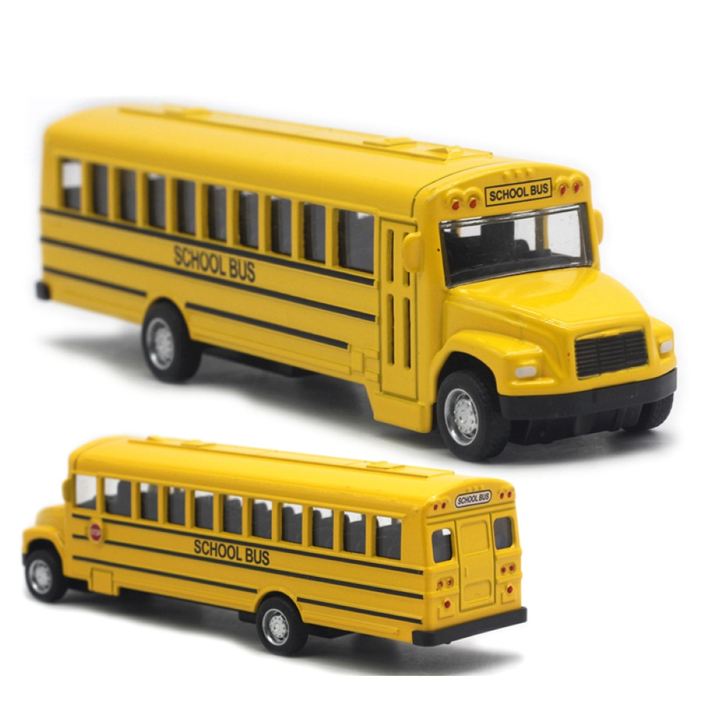 Alloy Inertial School Bus Model Car Model For Gifts Kids Boy Toys - Premium Toys from Teal Simba - Just $12.99! Shop now at Rapidvehicles