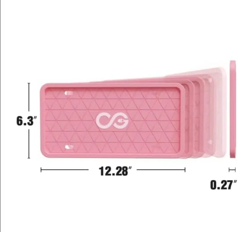 CG Automotive Silicone License Plate & Frames Pink, 2 Pack a Car - Premium  from Rapidvehicles - Just $24.99! Shop now at Rapidvehicles