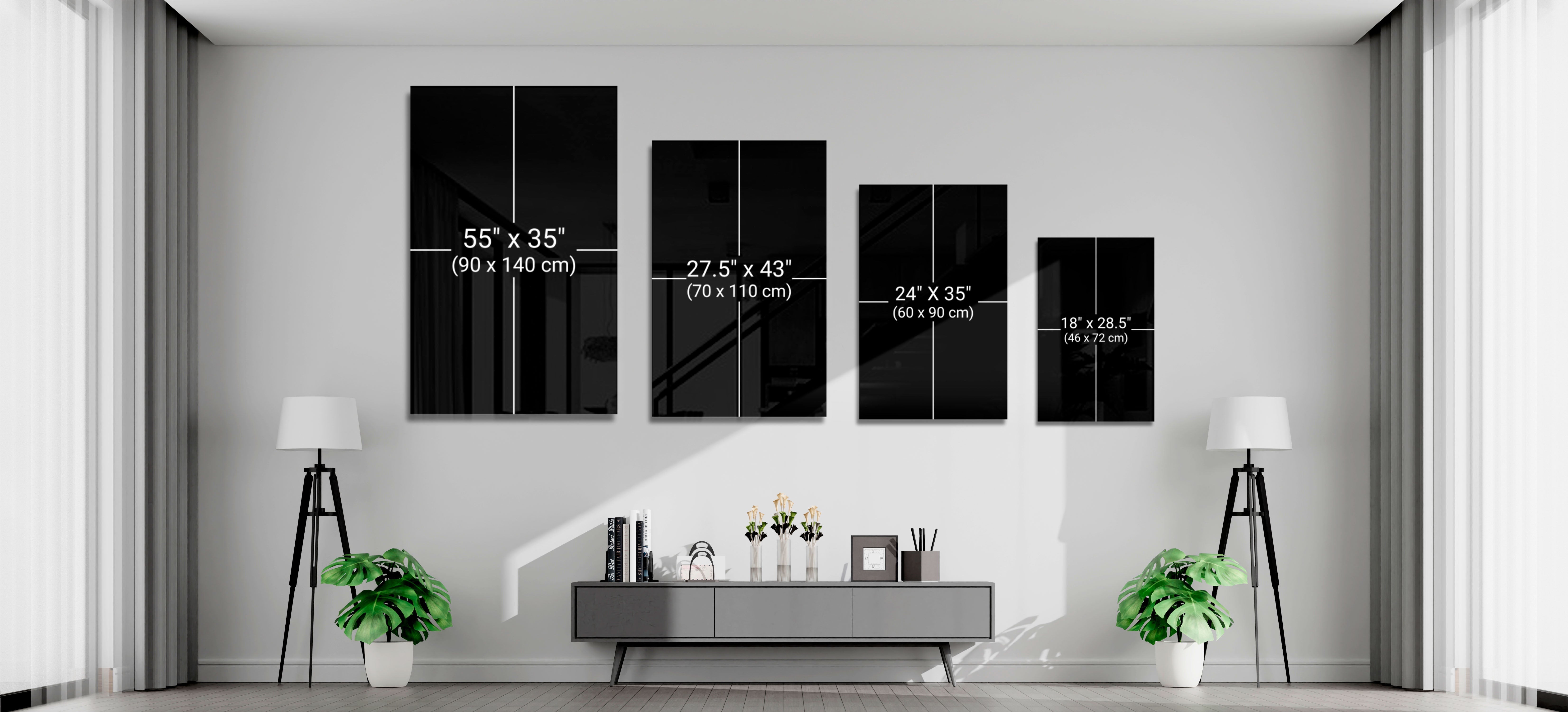Cadillac Glass Wall Art || Designer Collection